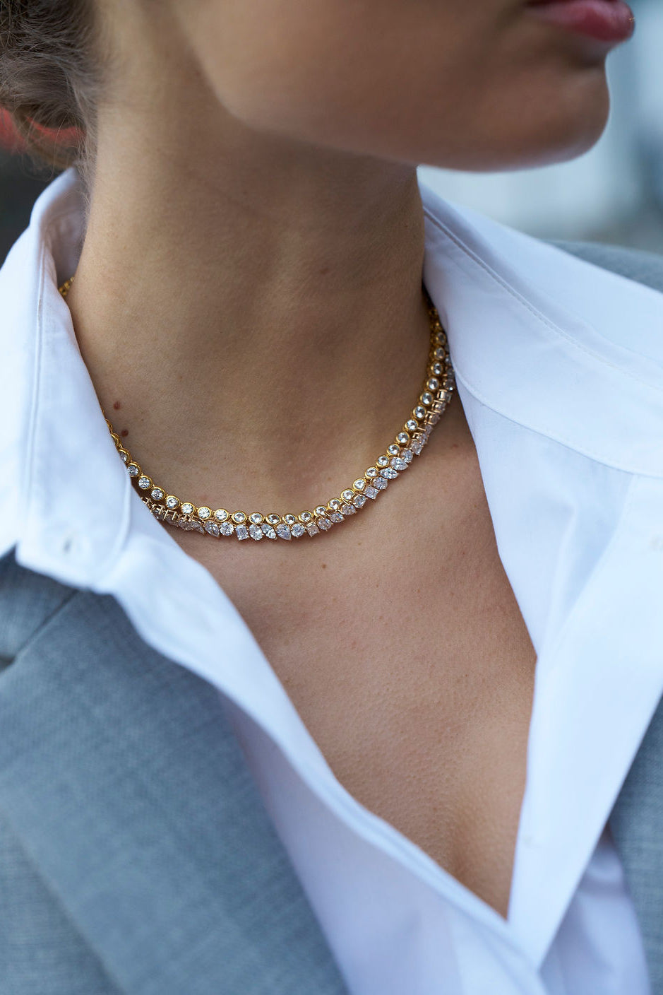Diamond Mosaic Necklace