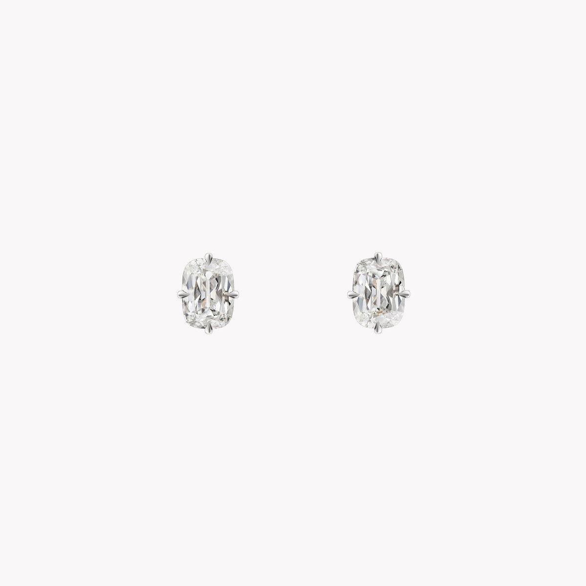 4.00 Antique Cushion Cut Studs