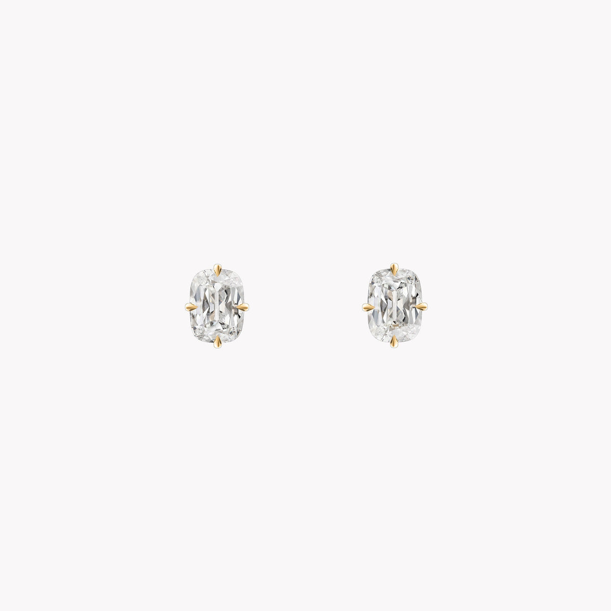 4.00 Antique Cushion Cut Studs