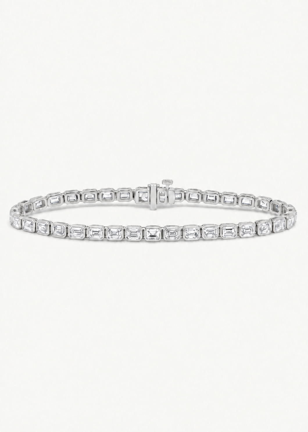 EW Emerald Bezel Tennis Bracelet