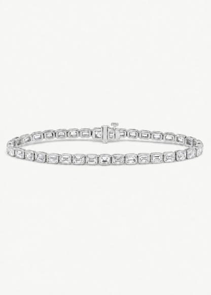 EW Emerald Bezel Tennis Bracelet