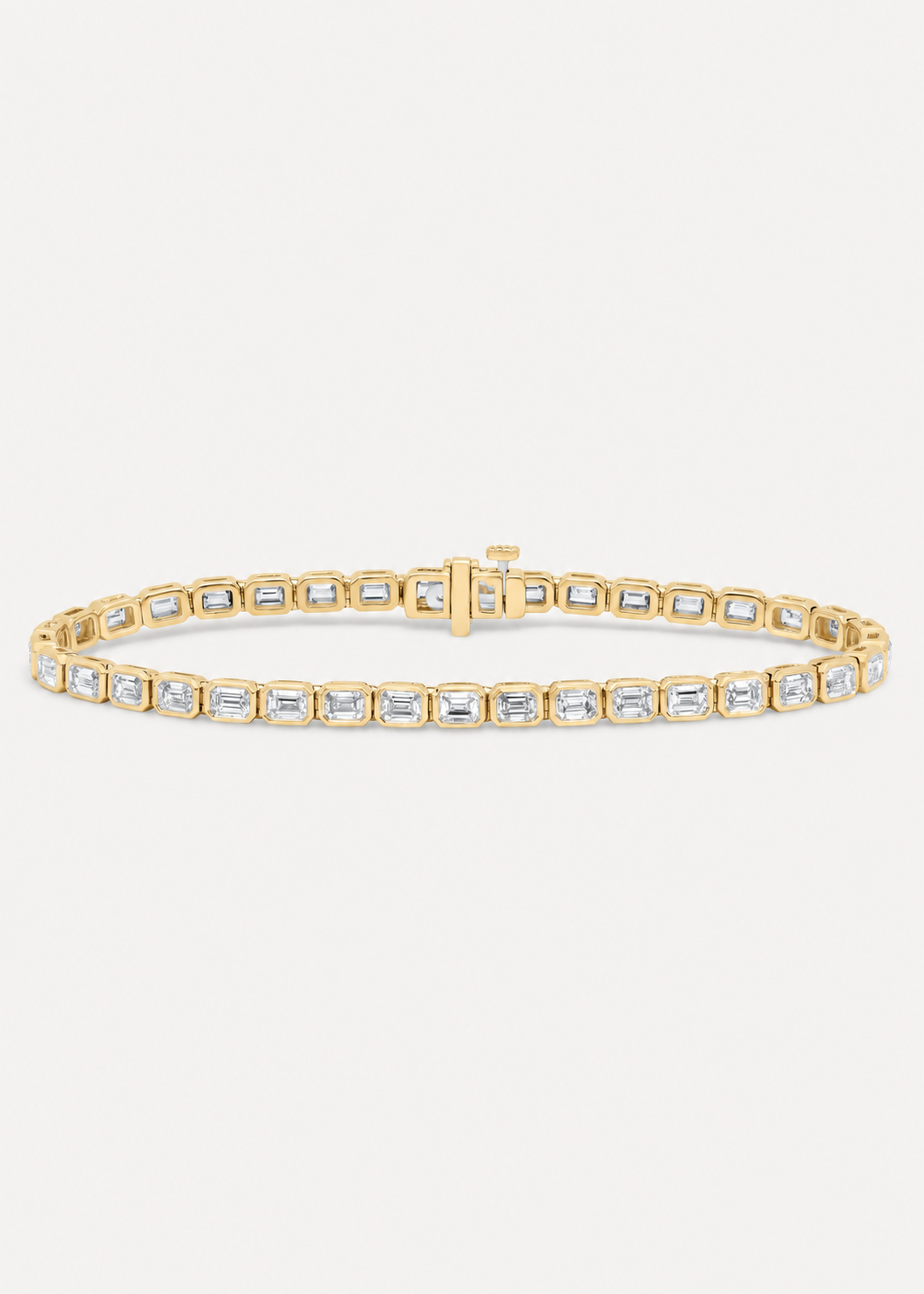 EW Emerald Bezel Tennis Bracelet