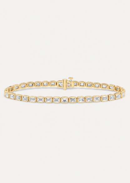 EW Emerald Bezel Tennis Bracelet