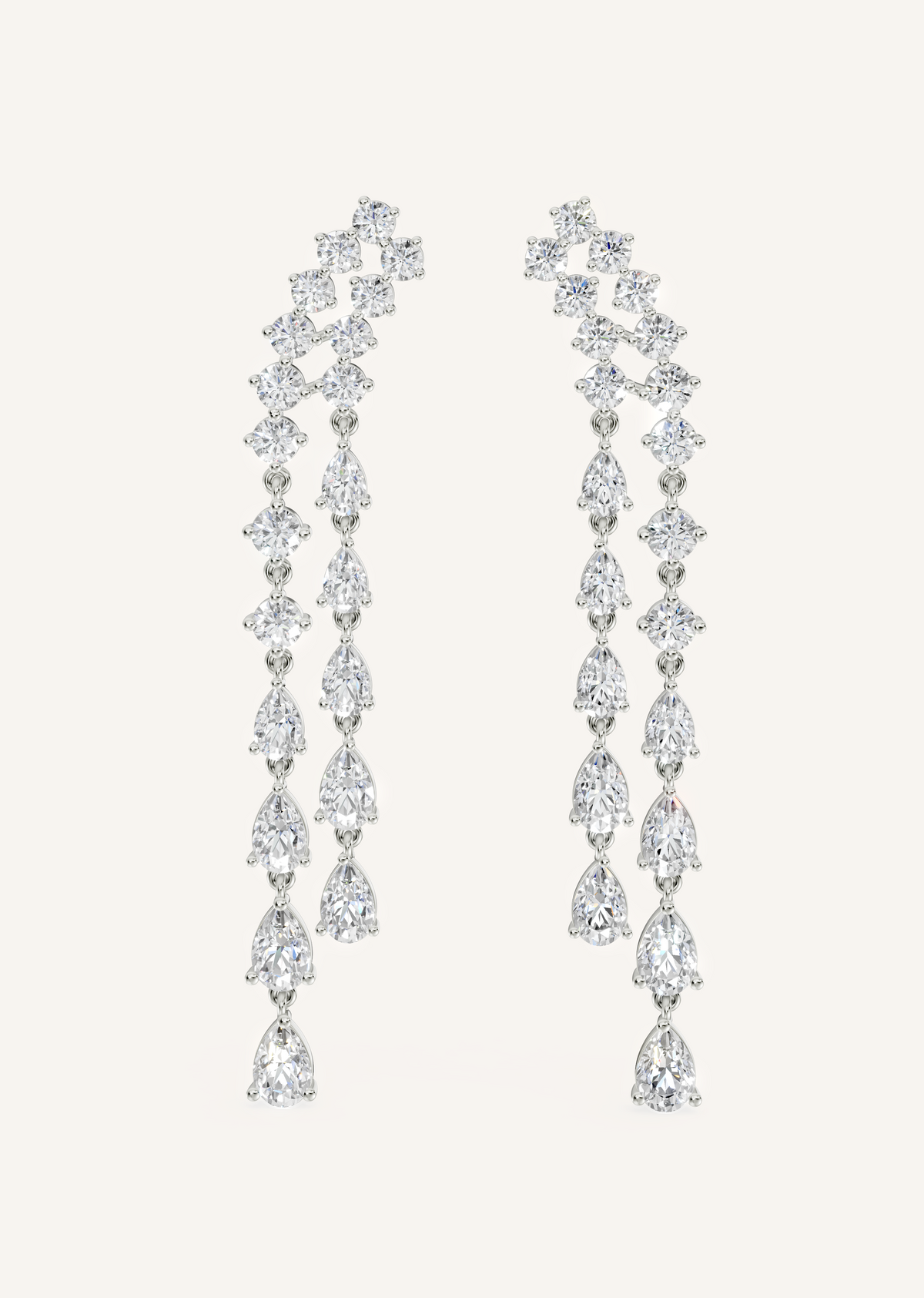 Grand Waterfall Diamond Earrings