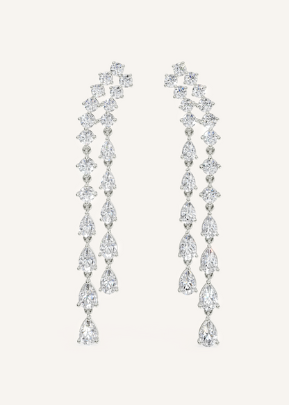 Grand Waterfall Diamond Earrings
