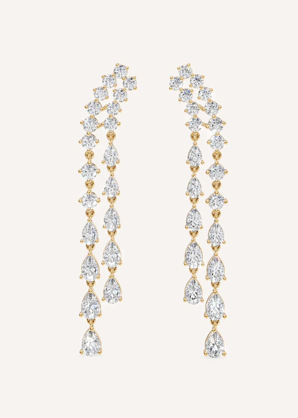 Grand Waterfall Diamond Earrings