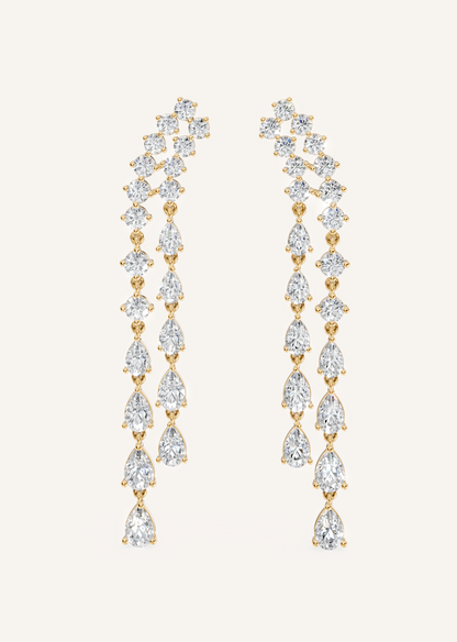 Grand Waterfall Diamond Earrings